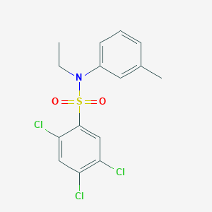 molecular formula C15H14Cl3NO2S B4791333 2,4,5-trichloro-N-ethyl-N-(3-methylphenyl)benzenesulfonamide 