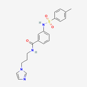 N-[3-(1H-imidazol-1-yl)propyl]-3-{[(4-methylphenyl)sulfonyl]amino}benzamide
