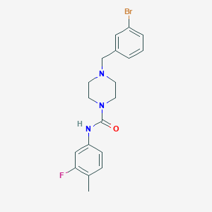 4-(3-bromobenzyl)-N-(3-fluoro-4-methylphenyl)-1-piperazinecarboxamide