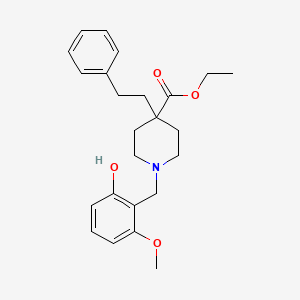 molecular formula C24H31NO4 B4791373 ethyl 1-(2-hydroxy-6-methoxybenzyl)-4-(2-phenylethyl)-4-piperidinecarboxylate 