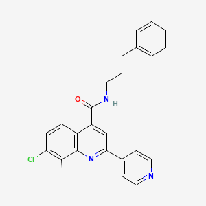 7-chloro-8-methyl-N-(3-phenylpropyl)-2-(4-pyridinyl)-4-quinolinecarboxamide