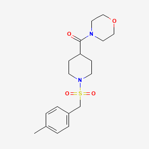 molecular formula C18H26N2O4S B4791389 4-({1-[(4-methylbenzyl)sulfonyl]-4-piperidinyl}carbonyl)morpholine 