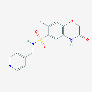 7-methyl-3-oxo-N-(4-pyridinylmethyl)-3,4-dihydro-2H-1,4-benzoxazine-6-sulfonamide