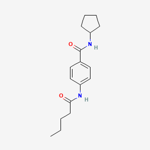 molecular formula C17H24N2O2 B4791405 N-cyclopentyl-4-(pentanoylamino)benzamide 