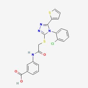 3-[({[4-(2-chlorophenyl)-5-(2-thienyl)-4H-1,2,4-triazol-3-yl]thio}acetyl)amino]benzoic acid