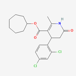 cycloheptyl 4-(2,4-dichlorophenyl)-2-methyl-6-oxo-1,4,5,6-tetrahydro-3-pyridinecarboxylate