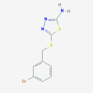 molecular formula C9H8BrN3S2 B479147 5-[(3-Bromobenzyl)thio]-1,3,4-thiadiazol-2-amine CAS No. 381679-10-3