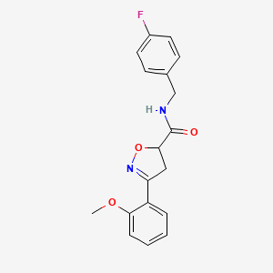 N-(4-fluorobenzyl)-3-(2-methoxyphenyl)-4,5-dihydro-5-isoxazolecarboxamide