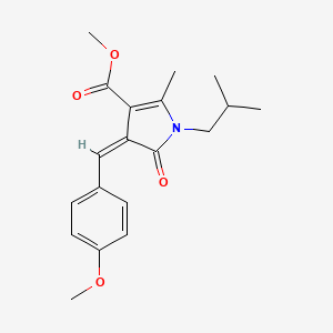 methyl 1-isobutyl-4-(4-methoxybenzylidene)-2-methyl-5-oxo-4,5-dihydro-1H-pyrrole-3-carboxylate