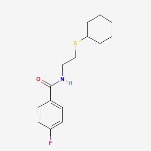 molecular formula C15H20FNOS B4791592 N-[2-(cyclohexylthio)ethyl]-4-fluorobenzamide 