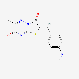 molecular formula C15H14N4O2S B4791596 2-[4-(dimethylamino)benzylidene]-6-methyl-7H-[1,3]thiazolo[3,2-b][1,2,4]triazine-3,7(2H)-dione CAS No. 463364-55-8