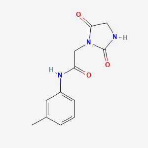 molecular formula C12H13N3O3 B4791603 2-(2,5-dioxo-1-imidazolidinyl)-N-(3-methylphenyl)acetamide 