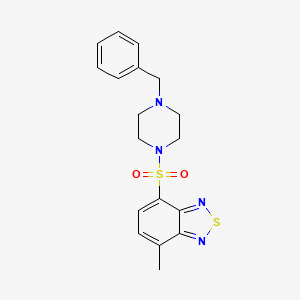 molecular formula C18H20N4O2S2 B4791631 4-[(4-benzyl-1-piperazinyl)sulfonyl]-7-methyl-2,1,3-benzothiadiazole 