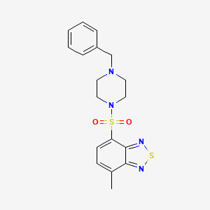 molecular formula C18H20N4O2S2 B4791631 4-[(4-Benzylpiperazin-1-yl)sulfonyl]-7-methyl-2,1,3-benzothiadiazole 