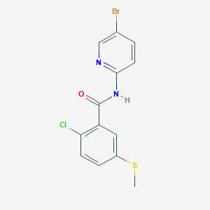 molecular formula C13H10BrClN2OS B479165 N-(5-bromopyridin-2-yl)-2-chloro-5-methylsulfanylbenzamide CAS No. 327999-23-5