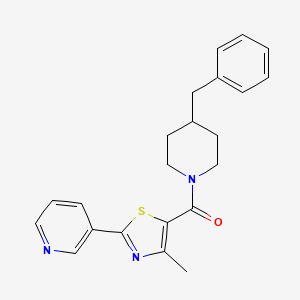 3-{5-[(4-benzyl-1-piperidinyl)carbonyl]-4-methyl-1,3-thiazol-2-yl}pyridine