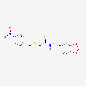 N-(1,3-benzodioxol-5-ylmethyl)-2-[(4-nitrobenzyl)thio]acetamide