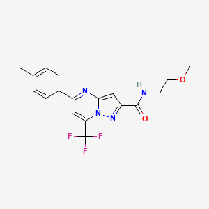 N-(2-methoxyethyl)-5-(4-methylphenyl)-7-(trifluoromethyl)pyrazolo[1,5-a]pyrimidine-2-carboxamide