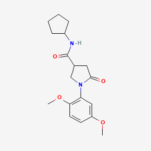 N-cyclopentyl-1-(2,5-dimethoxyphenyl)-5-oxo-3-pyrrolidinecarboxamide