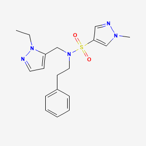 N-[(1-ethyl-1H-pyrazol-5-yl)methyl]-1-methyl-N-(2-phenylethyl)-1H-pyrazole-4-sulfonamide