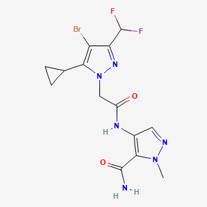 4-({[4-bromo-5-cyclopropyl-3-(difluoromethyl)-1H-pyrazol-1-yl]acetyl}amino)-1-methyl-1H-pyrazole-5-carboxamide