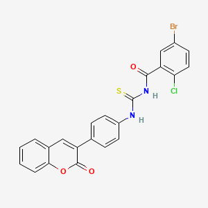 5-bromo-2-chloro-N-({[4-(2-oxo-2H-chromen-3-yl)phenyl]amino}carbonothioyl)benzamide