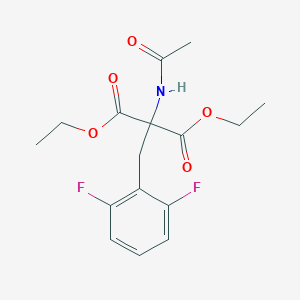 molecular formula C16H19F2NO5 B4791762 diethyl (acetylamino)(2,6-difluorobenzyl)malonate 