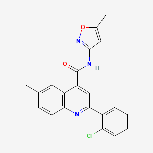 2-(2-chlorophenyl)-6-methyl-N-(5-methyl-3-isoxazolyl)-4-quinolinecarboxamide