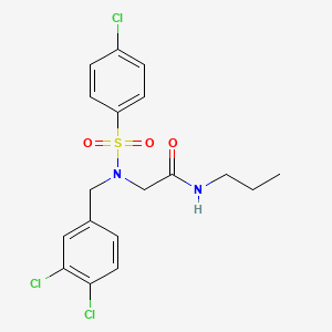 N~2~-[(4-chlorophenyl)sulfonyl]-N~2~-(3,4-dichlorobenzyl)-N~1~-propylglycinamide