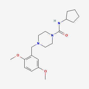 N-cyclopentyl-4-(2,5-dimethoxybenzyl)-1-piperazinecarboxamide