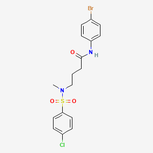 N-(4-bromophenyl)-4-[[(4-chlorophenyl)sulfonyl](methyl)amino]butanamide