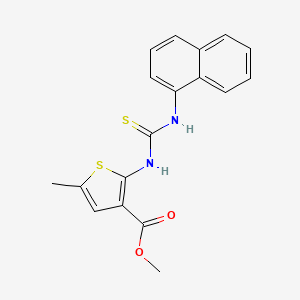 methyl 5-methyl-2-{[(1-naphthylamino)carbonothioyl]amino}-3-thiophenecarboxylate