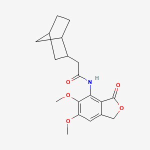 2-bicyclo[2.2.1]hept-2-yl-N-(5,6-dimethoxy-3-oxo-1,3-dihydro-2-benzofuran-4-yl)acetamide