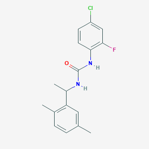 N-(4-chloro-2-fluorophenyl)-N'-[1-(2,5-dimethylphenyl)ethyl]urea