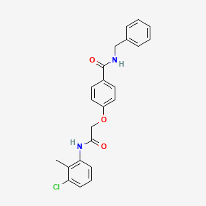 N-benzyl-4-{2-[(3-chloro-2-methylphenyl)amino]-2-oxoethoxy}benzamide