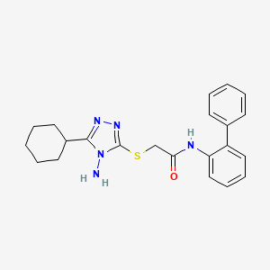 2-[(4-amino-5-cyclohexyl-4H-1,2,4-triazol-3-yl)thio]-N-2-biphenylylacetamide