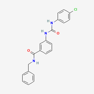 molecular formula C21H18ClN3O2 B4791848 N-benzyl-3-{[(4-chlorophenyl)carbamoyl]amino}benzamide 