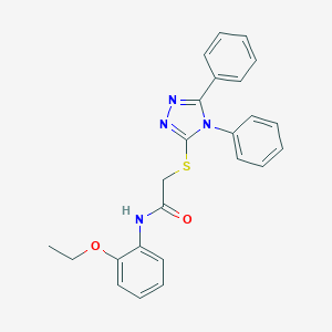 molecular formula C24H22N4O2S B479188 2-[(4,5-diphenyl-4H-1,2,4-triazol-3-yl)sulfanyl]-N-(2-ethoxyphenyl)acetamide CAS No. 694452-15-8