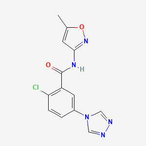 molecular formula C13H10ClN5O2 B4791882 2-chloro-N-(5-methyl-3-isoxazolyl)-5-(4H-1,2,4-triazol-4-yl)benzamide 