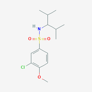 3-chloro-N-(1-isopropyl-2-methylpropyl)-4-methoxybenzenesulfonamide