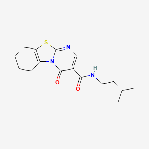 N-(3-methylbutyl)-4-oxo-6,7,8,9-tetrahydro-4H-pyrimido[2,1-b][1,3]benzothiazole-3-carboxamide