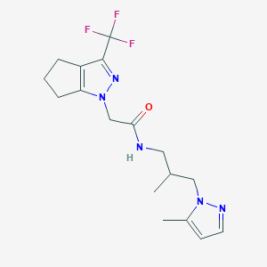 N-[2-methyl-3-(5-methyl-1H-pyrazol-1-yl)propyl]-2-[3-(trifluoromethyl)-5,6-dihydrocyclopenta[c]pyrazol-1(4H)-yl]acetamide