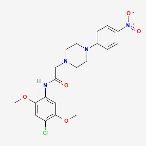 N-(4-chloro-2,5-dimethoxyphenyl)-2-[4-(4-nitrophenyl)-1-piperazinyl]acetamide