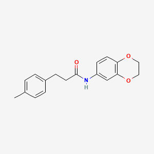 N-(2,3-dihydro-1,4-benzodioxin-6-yl)-3-(4-methylphenyl)propanamide