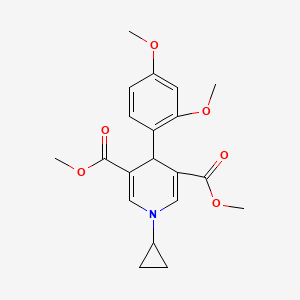 molecular formula C20H23NO6 B4791979 dimethyl 1-cyclopropyl-4-(2,4-dimethoxyphenyl)-1,4-dihydro-3,5-pyridinedicarboxylate 