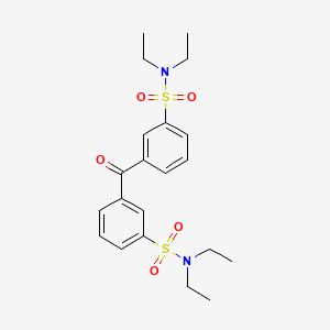 molecular formula C21H28N2O5S2 B4791986 3,3'-carbonylbis(N,N-diethylbenzenesulfonamide) 