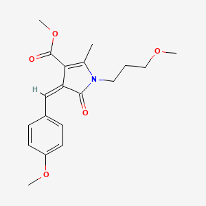 methyl 4-(4-methoxybenzylidene)-1-(3-methoxypropyl)-2-methyl-5-oxo-4,5-dihydro-1H-pyrrole-3-carboxylate