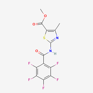 methyl 4-methyl-2-[(pentafluorobenzoyl)amino]-1,3-thiazole-5-carboxylate