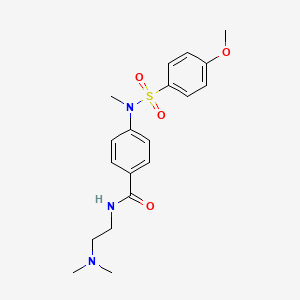 molecular formula C19H25N3O4S B4792014 N-[2-(dimethylamino)ethyl]-4-[[(4-methoxyphenyl)sulfonyl](methyl)amino]benzamide 