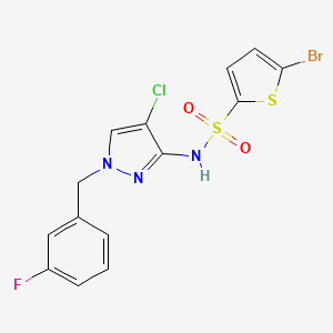 5-bromo-N-[4-chloro-1-(3-fluorobenzyl)-1H-pyrazol-3-yl]-2-thiophenesulfonamide